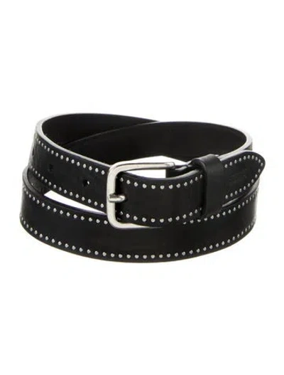 Pre-owned Closed Skinny Leather Belt In Black