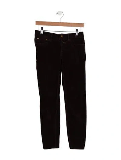 Pre-owned Closed Skinny Leg Pants In Burgundy