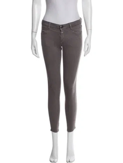 Pre-owned Closed Skinny Leg Pants In Purple