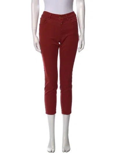 Pre-owned Closed Skinny Leg Pants In Red