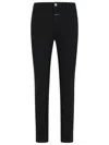 Closed Zippered Tapered Denim Jeans In Black