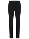 Closed Zippered Tapered Denim Jeans In Black