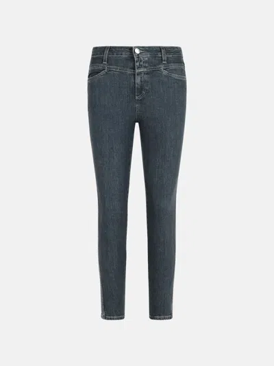 Closed 'skinny Pusher' Medium Grey Cotton Jeans In Gray