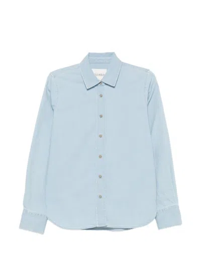 Closed Sky Blue Regular Solid Shirt