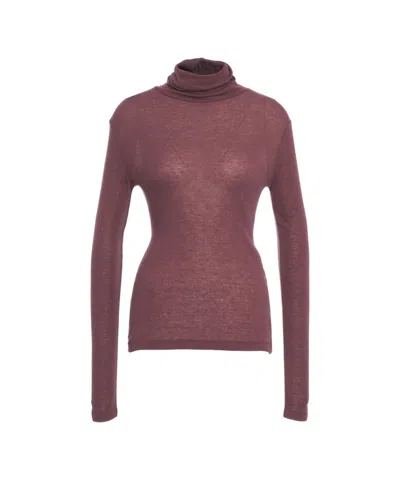 Closed Slim-fit Turtleneck Sweater With High Neck Design In Red