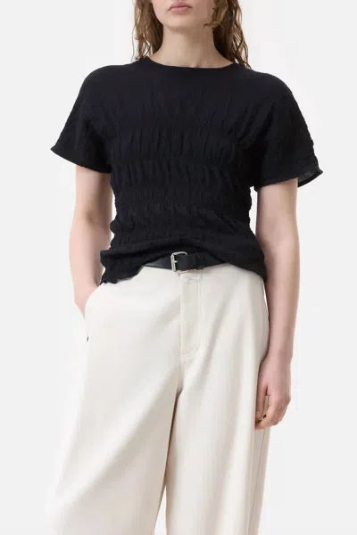 Closed Smocked Top In Black