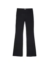 Closed Split-hem Flared Trousers In Black