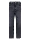 Closed Straight-cut Black Jeans With Traditional Five-pocket Design In Black