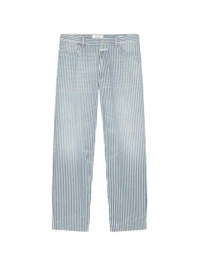 Closed Springdale Relaxed Striped Jeans In Blue