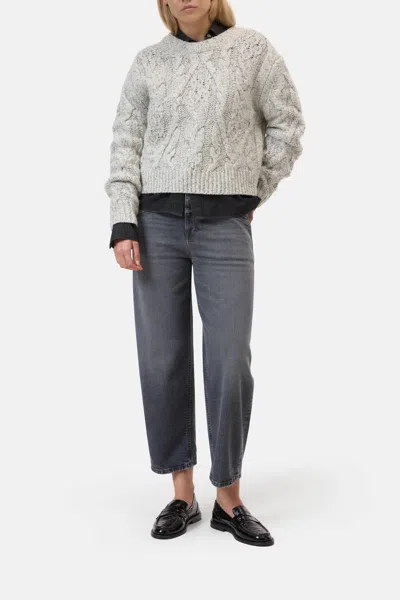 Closed Stover X Cropped Leg Jeans In Mid Grey In Blue