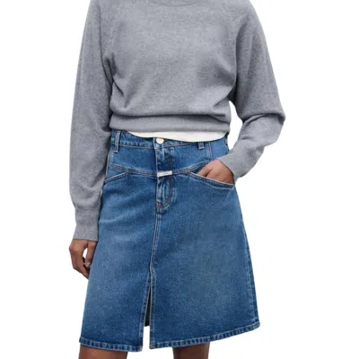 Closed Stover X Midi Skirt In Mid Blue