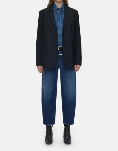 Closed Stover-x Relaxed Denim Straight Jeans In Blue In Black