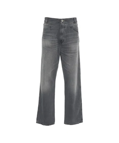 Closed Straight Cut Grey Denim Jeans With Classic Five-pocket Design In Gray