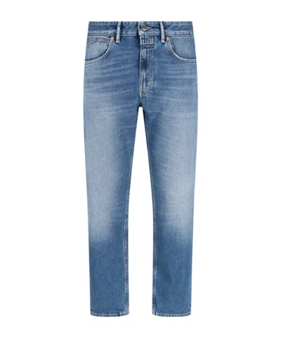 Closed Logo Detail Denim Pants In Blue