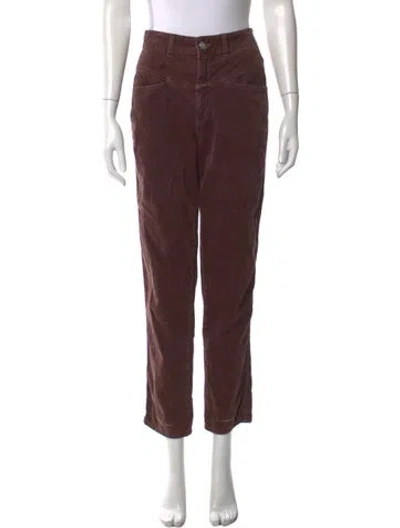 Pre-owned Closed Straight Leg Pants In Brown