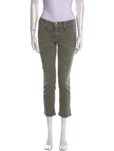 Pre-owned Closed Straight Leg Pants In Green