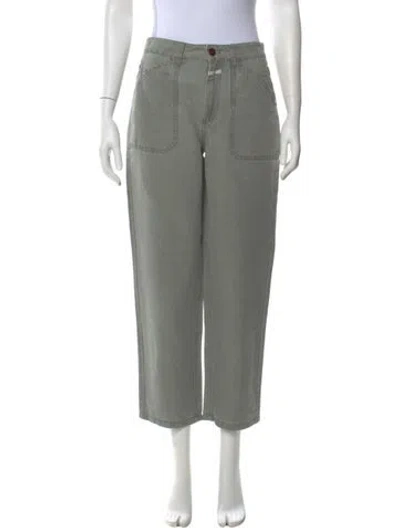 Pre-owned Closed Straight Leg Pants In Green