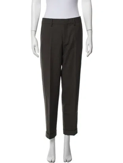 Pre-owned Closed Straight Leg Pants In Green