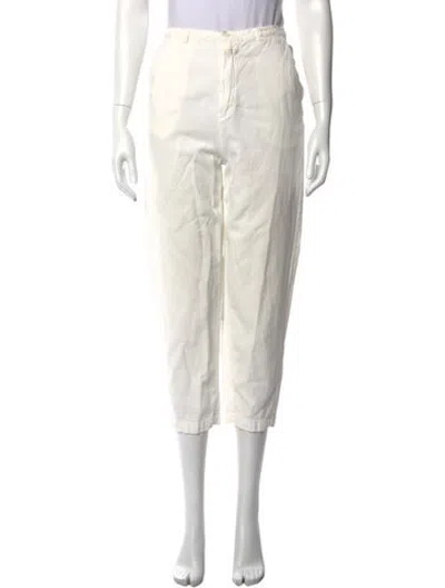 Pre-owned Closed Straight Leg Pants In White