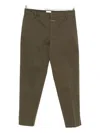 Closed Straight-leg Trousers In Green