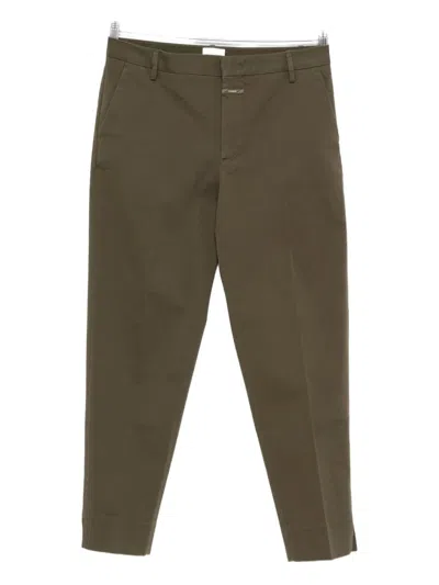Closed Straight-leg Trousers In Green