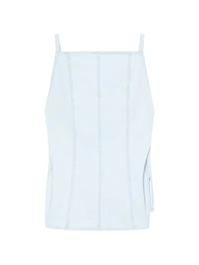 Closed Strap Top In Blue