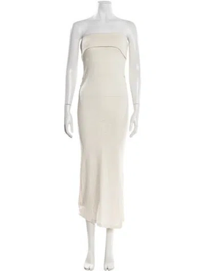 Pre-owned Closed Strapless Long Dress In Neutral