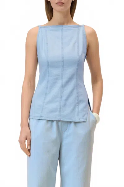Closed Strappy Denim Top In Light Blue