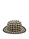 Closed Straw Hat In Black