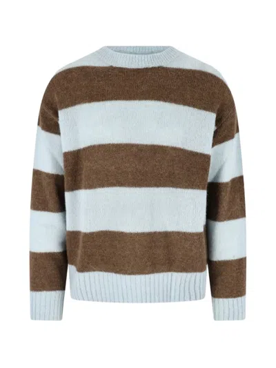Closed Striped Alpaca-blend Sweater In Brown