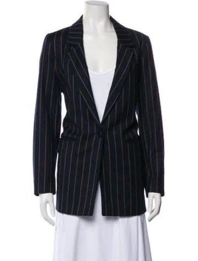 Pre-owned Closed Striped Blazer In Blue