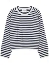 Closed Striped Crew Neck Clothing