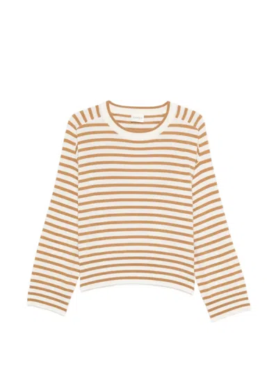 Closed Striped Cashmere Sweater In Brown