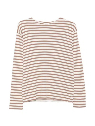 Closed Striped Cotton Blend T-shirt In Multi