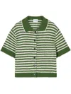 Closed Cardigan Short Sleeve Matcha Green