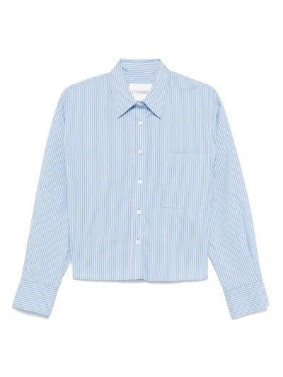 Closed Striped Cotton Shirt In Blue