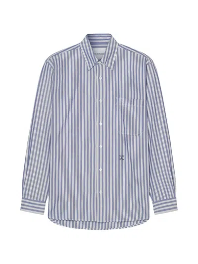 Closed Striped Cotton Shirt In Blue
