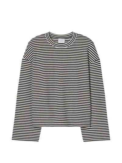 Closed Striped Cotton T-shirt In Black