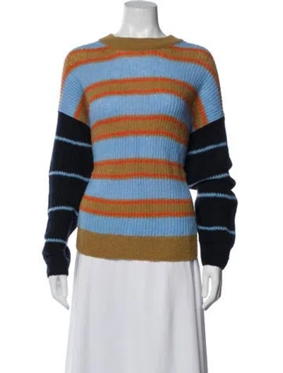 Pre-owned Closed Striped Crew Neck Sweater In Blue