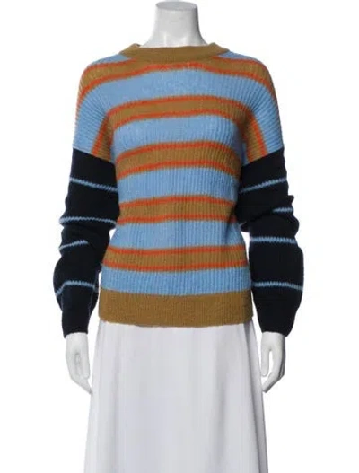 Pre-owned Closed Striped Crew Neck Sweater In Blue