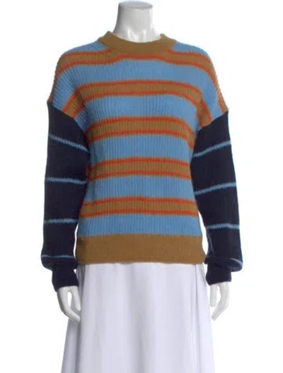 Pre-owned Closed Striped Crew Neck Sweater In Blue