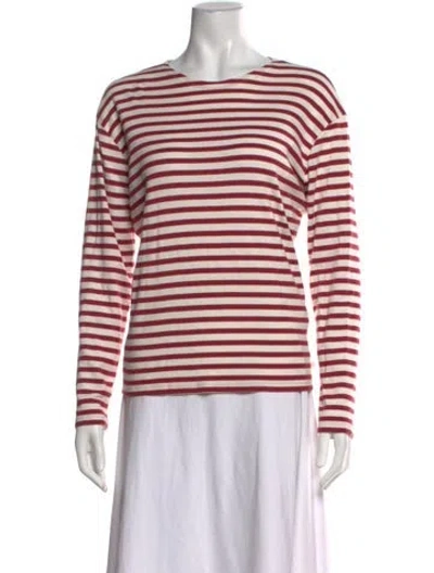 Pre-owned Closed Striped Crew Neck Top In Multicolor