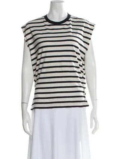 Pre-owned Closed Striped Crew Neck T-shirt In Neutral