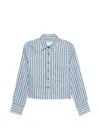 Closed Sky Blue Regular Stripes Shirt In Blue