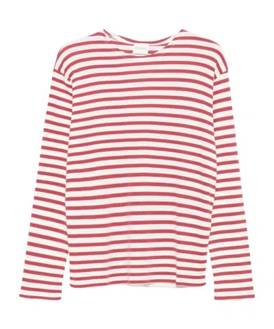 Closed Striped Graphic T-shirt In Red