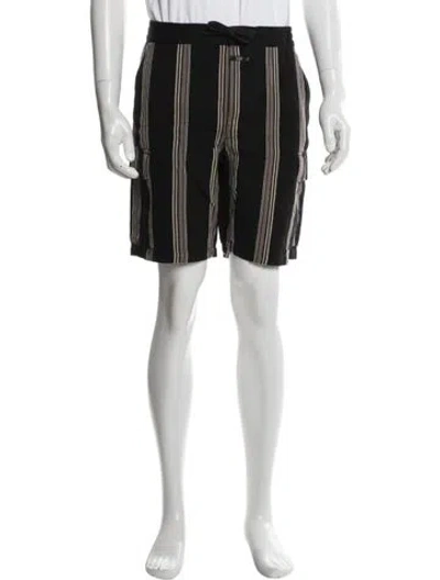 Pre-owned Closed Striped Jogger Shorts In Black
