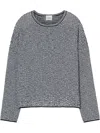 Closed Striped Jumper In White
