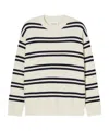 Closed Striped Knitted Sweater In Neutral