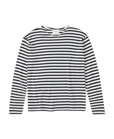 Closed Striped Long-sleeve T-shirt In White