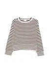 Closed Horizontal-stripe Long-sleeve T-shirt In Multi